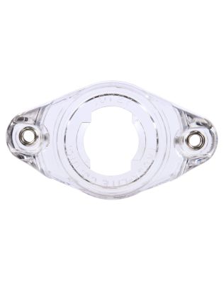 10 Series, Ribs Back, Bracket Mount, 2 in Diameter Lights/ 2-1/2 in Diameter Lights, Used In Round Shape Lights, Clear Polycarbonate, 2 Screw Bracket Mount