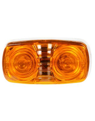 Signal-Stat, Incandescent, Yellow Rectangular, 2 Bulb, Marker Clearance Light, P2, Bracket Mount, Hardwired, Blunt Cut, 12V, Bulk