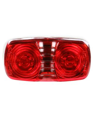 Signal-Stat, Incandescent, Red Rectangular, 2 Bulb, Marker Clearance Light, P2, Bracket Mount, Hardwired, Blunt Cut, 12V