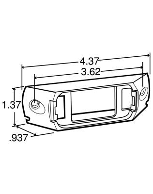 15 Series, Surface Mount, 15 Series Lights, Used In Rectangular Shape Lights, White ABS, 2 Screw Bracket Mount, PL-10, Stripped End/Ring Terminal, Kit