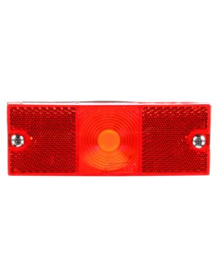 18 Series, Incandescent, Red Rectangular, 1 Bulb, Marker Clearance Light, P2, 2 Screw, Reflectorized, Socket Assembly, Ring Terminal/Stripped End, 12V, Kit, Bulk