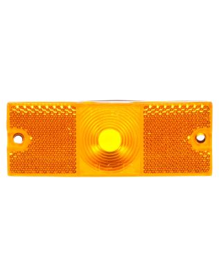 18 Series, Incandescent, Yellow Rectangular, 1 Bulb, Marker Clearance Light, P2, 2 Screw, Reflectorized, Socket Assembly, Ring Terminal/Stripped End, 12V, Kit