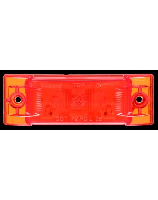 Super 21, Incandescent, Red Rectangular, 1 Bulb, Marker Clearance Light, PC, 2 Screw, Super 21 Plug, Stripped End, 12V, Kit
