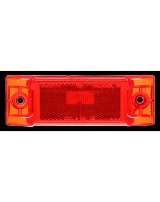 Super 21, Incandescent, Red Rectangular, 1 Bulb, Marker Clearance Light, P2, 2 Screw, Reflectorized, Super 21 Plug, Stripped End, 12V, Kit, Bulk