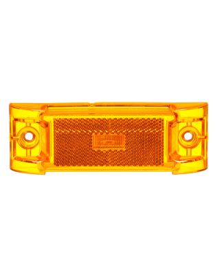 21 Series, LED, Yellow Rectangular, 2 Diode, Marker Clearance Light, PC, 2 Screw, Reflectorized, Fit 'N Forget M/C, .180 Bullet Terminal/Ring Terminal, 12V, Kit