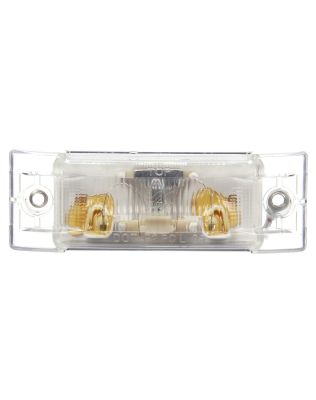 Super 21, Incandescent, 1 Bulb, License Light, Rectangular, Clear 2 Screw Bracket Mount, Super 21 Plug, 12V
