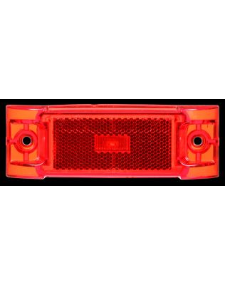 21 Series, LED, Red Rectangular, 1 Diode, Marker Clearance Light, PC, 2 Screw, Reflectorized, Fit 'N Forget M/C, 12V, Bulk
