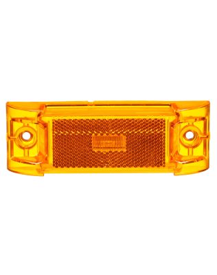 21 Series, LED, Yellow Rectangular, 2 Diode, Marker Clearance Light, PC, 2 Screw, Reflectorized, Fit 'N Forget M/C, 12V, Bulk