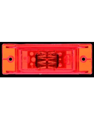 21 Series, LED, Red Rectangular, 8 Diode, Marker Clearance Light, PC, 2 Screw, Fit 'N Forget M/C, 12V