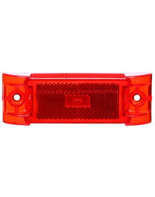 21 Series, LED, Red Rectangular, 1 Diode, Marker Clearance Light, PC, 2 Screw, Reflectorized, Diamond Shell, Fit 'N Forget M/C, 12V