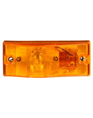 22 Series, w/Gasket, Incandescent, Yellow Rectangular, 1 Bulb, Side Turn Signal, 2 Screw, PL-3, Stripped End/Ring Terminal, 12V, Kit