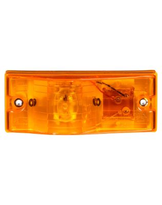 22 Series, Incandescent, Yellow Rectangular, 1 Bulb, Side Turn Signal, 2 Screw, PL-3, 12V