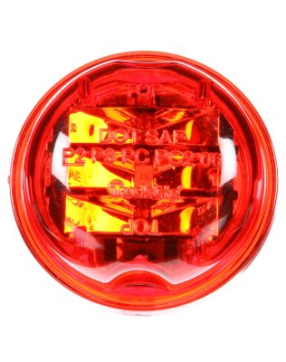 30 Series, High Profile, LED, Red Round, 8 Diode, Marker Clearance Light, PC, PL-10, 12V