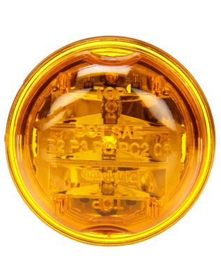 30 Series, High Profile, LED, Yellow Round, 8 Diode, Marker Clearance Light, PC, PL-10, 12V