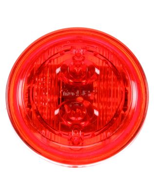 30 Series, Low Profile, LED, Red Round, 6 Diode, Marker Clearance Light, PC, Fit 'N Forget M/C, 12V