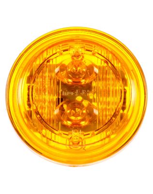30 Series, Low Profile, LED, Yellow Round, 6 Diode, Marker Clearance Light, PC, Fit 'N Forget M/C, 12V