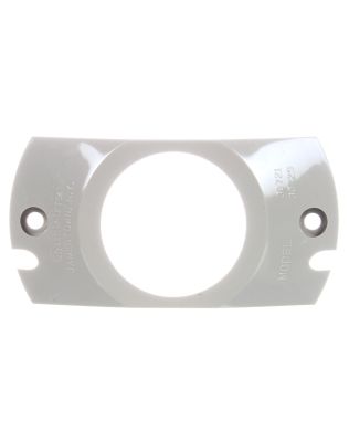 30 Series, Deflector Mount, 30 Series Lights, Used In Round Shape Lights, Gray Polycarbonate, 2 Screw Bracket Mount/Black Grommet