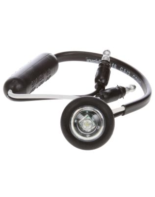 Super 33 .75" LED Round 1 Diode Clear Polycarbonate Lens, Black Rubber Grommet Mount Hardwired 12V, High Amp Interior Utility & Dome Light Kit