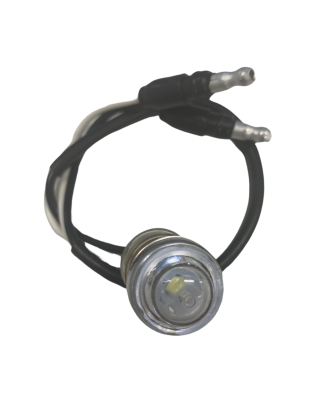 33 Series, LED, .75", Round, 1 Diode , Clear, Polycarbonate Lens, Grommet Mount, Hardwired, .180 Bullet, 12V, L, License Light