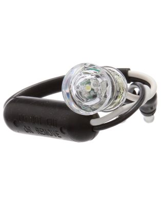 33 Series .75" LED Round 1 Diode Clear Polycarbonate Lens, Chrome Nylon Grommet Mount Hardwired 12V, Low Amp Interior Utility & Dome Light
