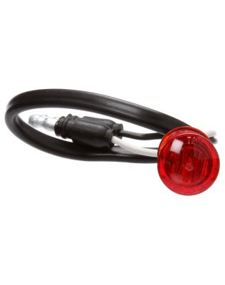 33 Series LED 0.75" Round 1 Diode Red Polycarbonate Lens, Grommet Mount Hardwired 12V, P2|PC Single Marker Clearance Light