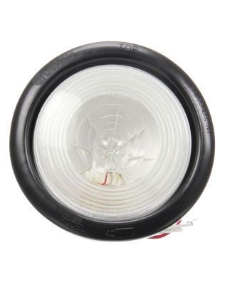 40 Series, Incandescent, Clear Round, 1 Bulb, Back-Up Light, Black Grommet Mount, PL-2, Stripped End/Ring Terminal, 12V, Kit, Bulk
