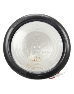 40 Series, Incandescent, Clear Round, 1 Bulb, Back-Up Light, Black Grommet Mount, PL-2, Stripped End/Ring Terminal, 12V, Kit, Bulk