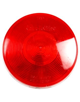 40 Series, Clear Back, Incandescent, Red, Round, 1 Bulb, Stop/Turn/Tail, PL-3, 12V