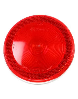 40 Series, Incandescent, Red, Round, 1 Bulb, Stop/Turn/Tail, Reflectorized, PL-3, 12V