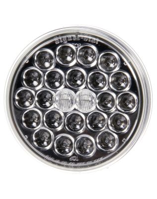 Signal-Stat, LED, Clear/Red, Round, 24 Diode, Stop/Turn/Tail, PL-3, 12V, Bulk