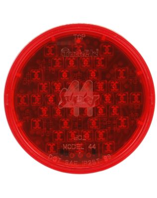 Super 44, LED, Red, Round, 42 Diode, Stop/Turn/Tail, Black Grommet Mount, Fit 'N Forget S.S., Straight PL-3 Female, 12V, Kit, Bulk