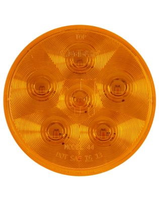 Super 44, LED, Yellow Round, 6 Diode, Rear Turn Signal, Fit 'N Forget S.S., 12V