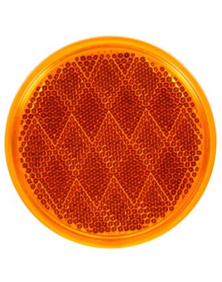 Signal-Stat, 3-1/8" Round, Yellow, Reflector, Adhesive Mount, Display