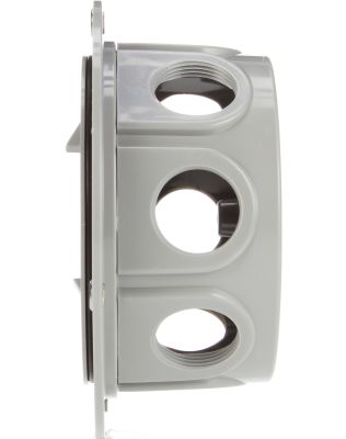 Super 50, 8-Port, 8 Terminal, Grey/Black Plastic, Buckplate Mount, Junction Box