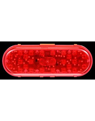 60 Series, LED, Red, Oval, 26 Diode, Stop/Turn/Tail, Fit 'N Forget S.S., 12V, Pallet