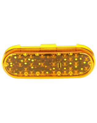 60 Series, LED, Yellow Oval, 26 Diode, Auxiliary Turn Signal, Fit 'N Forget S.S., 24V