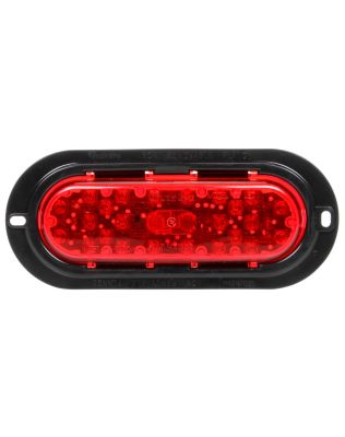 60 Series, LED, Red, Oval, 26 Diode, Stop/Turn/Tail, Black Flange Mount, Fit 'N Forget S.S., 12V