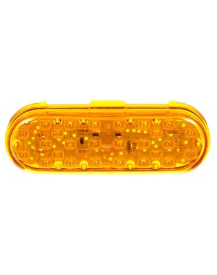 60 Series, LED, Yellow Oval, 26 Diode, Auxiliary Turn Signal, Fit 'N Forget S.S., 12V