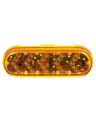 60 Series, Sequential Arrow, LED, Yellow Oval, 25 Diode, Auxiliary Turn Signal, Fit 'N Forget S.S., 12V