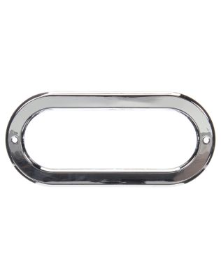 Open Back, Chrome Plastic, Grommet Cover for 60 Series and 2 x 6 in. Lights, Oval