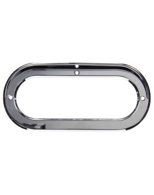 Open Back, Visor Cover, Chrome Plastic, Grommet Cover for 60 Series and 2 x 6 in. Lights, Oval