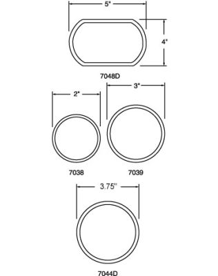 Signal-Stat, 4 in., Black Plastic Stick-On Convex Mirror, Round, Universal Mount, Bulk