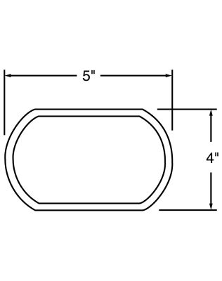 Signal-Stat, 4 in., Black Plastic Stick-On Convex Mirror, Rectangular, Universal Mount, Display