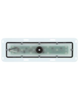 80 Series, LED, 10 Diode, Rectangular Clear, Dome Light, White 8 Screw Bracket Mount, Hardwired, .180 Bullet, 122V, Bulk