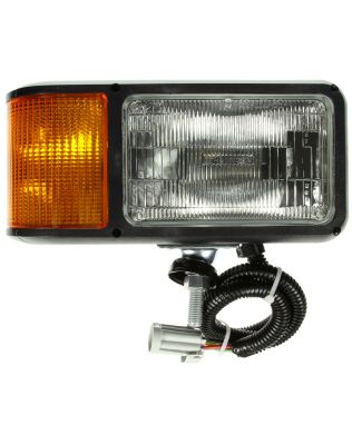 Universal, Right Hand Side, Halogen, 4 x 6 in. Rectangular, Snow Plow Light, 2 Bulb, Polycarbonate, 12V