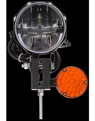 Left Hand Side, LED, 7 in. Round, Snow Plow Light, 23 Diode, Polycarbonate, 12V