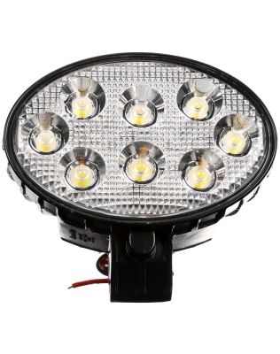 Signal-Stat 4x6 in. Oval LED Work Light, Black, 8 Diode, 1900 Lumen, Stripped End, 12-24V, Bulk