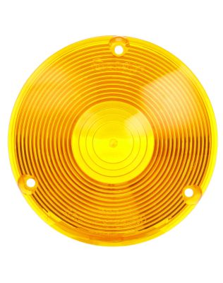 Signal-Stat, Round, Yellow, Acrylic, Replacement Lens for Pedestal Lights (3802, 3806, 3812, 2801, 2803, 3801, 3810, 2701A), 3 Screw
