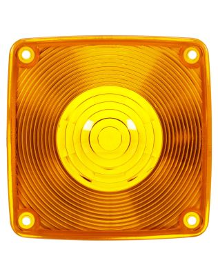 Signal-Stat, Square, Yellow, Acrylic, Replacement Lens for Pedestal Lights (4874AY101, 4810, 4800, 4801), 4 Screw