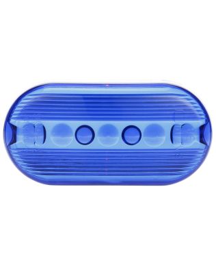 Signal-Stat, Oval, Blue, Acrylic, Replacement Lens for M/C Lights (1258, 1259B, 1262), Snap-Fit